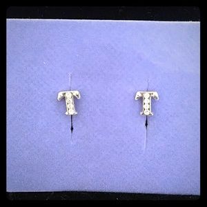 Avon Pave Initial Earrings